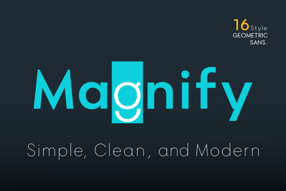 Magnify Font: A Geometric Sans Serif for Modern Marketing