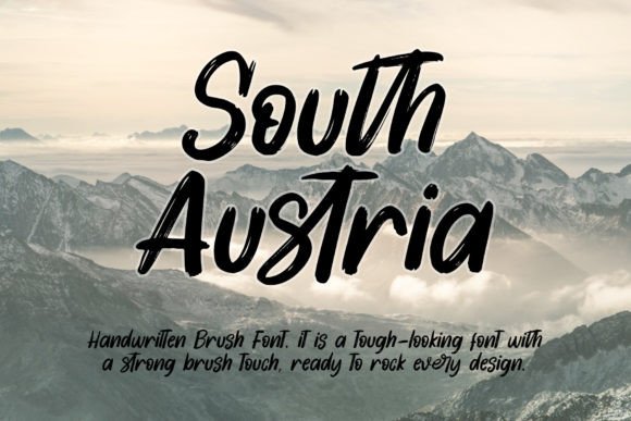 South Austria: A Bold Brush Font for Small Business Branding